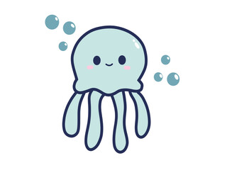 jellyfish,cartoon,cute icon ,vector, illustration,hand drawn
