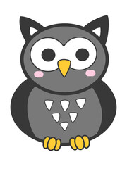 owl,cartoon,cute icon ,vector, illustration,hand drawn