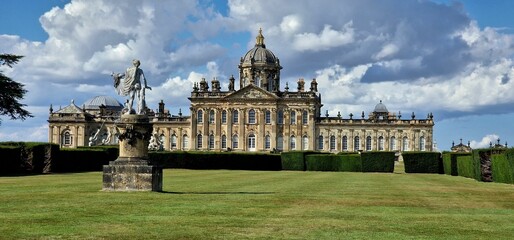 Picturesque view of Castle Howard in England.