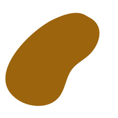 Abstract Brown Blob Shape