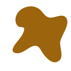 Abstract Brown Blob Shape