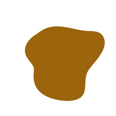 Abstract Brown Blob Shape