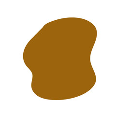 Abstract Brown Blob Shape