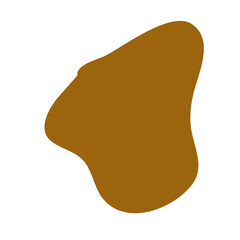 Abstract Brown Blob Shape