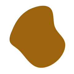Abstract Brown Blob Shape