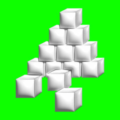 3D Bakery Ingredients Asset with a greenscreen background