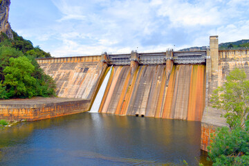 Hydroelectric power station on the Ebro river