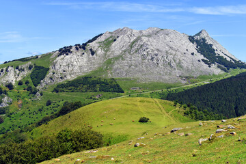 Fototapeta na wymiar Mount Anboto in the Urkiola Natural Park. Basque Country, Spain