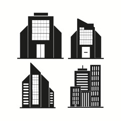 Fototapeta premium skyscraper vector line set. office buildings Vector