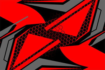 Abstract racing background vector design with a unique stripe pattern and a mix of bright colors on a black background