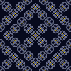 Seamless Asian pattern of the nomads of Central Asia and Kazakhstan, Kyrgyzstan. Nomadic ethnic stamp style. Asian ornaments. 