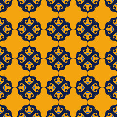 Seamless Asian pattern of the nomads of Central Asia and Kazakhstan, Kyrgyzstan. Nomadic ethnic stamp style. Asian ornaments.