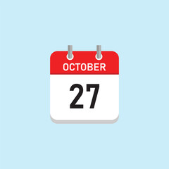 October 27 Concept Design. Vector Illustration.
