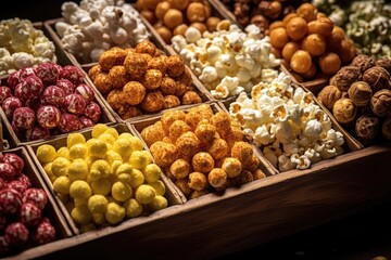 Fototapeta premium Gourmet Popcorn Flavors
