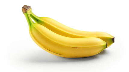 Simplicity in Yellow: Banana on White.  Generative AI