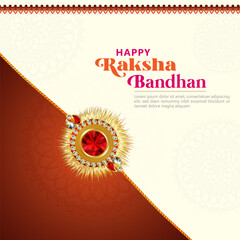 Happy raksha bandhan indian festival background. Illustration of banner, poster or greeting card design