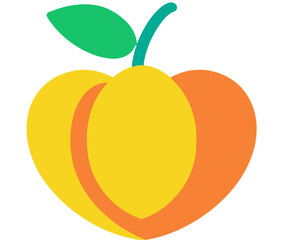 Summer mango icon delicious cool and sweet transparent background