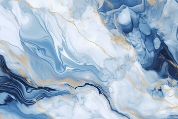 Obraz premium Blue white luxury marble background texture. generative ai
