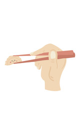 Dumpling in the sticks hand drawn icon