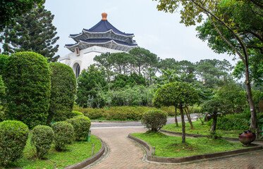 City Park and the Historic National Chiang Kai-shek Memorial Hall in Taipei, Taiwan