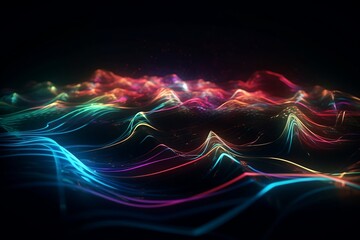 abstract background with glowing lights. 