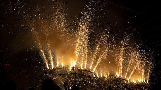 Escald&agrave;rium, the festival of fire and water. Traditional festival of Caldes de Montbui.