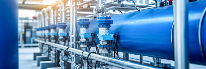 Green Hydrogen renewable energy production pipeline. Green hydrogen gas for clean electricity solar and wind turbine facility.	