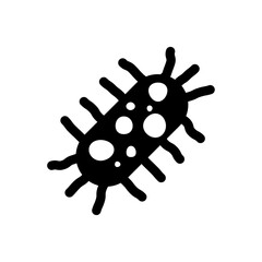 Virus, germ and bacteria, microorganism type and super bug icon.