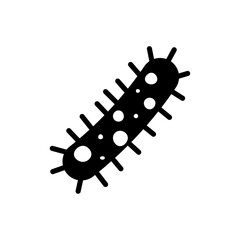 Virus, germ and bacteria, microorganism type and super bug icon.