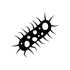 Virus, germ and bacteria, microorganism type and super bug icon.