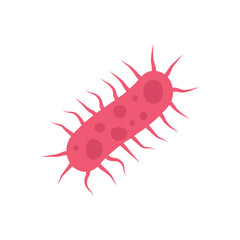 Virus, germ and bacteria, microorganism type and super bug iillustration.