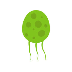 Virus, germ and bacteria, microorganism type and super bug iillustration.