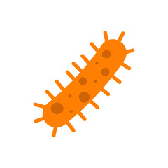 Virus, germ and bacteria, microorganism type and super bug iillustration.