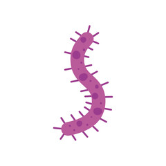 Virus, germ and bacteria, microorganism type and super bug iillustration.