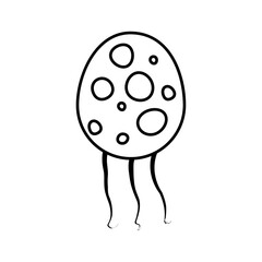 Outline Virus, germ and bacteria, microorganism type, and superbug icon.