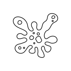 Outline Virus, germ and bacteria, microorganism type, and superbug icon.