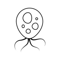 Outline Virus, germ and bacteria, microorganism type, and superbug icon.