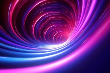 Obraz premium abstract futuristic background with pink blue glowing neon moving high speed wave lines and bokeh lights. Data transfer concept Fantastic wallpaper