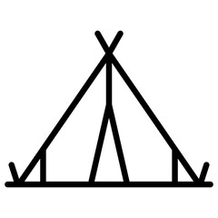 Tent icon. Camping symbol