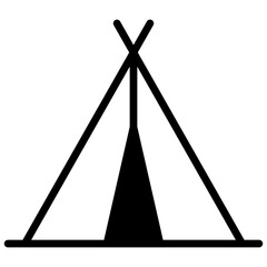 Tent icon. Camping symbol