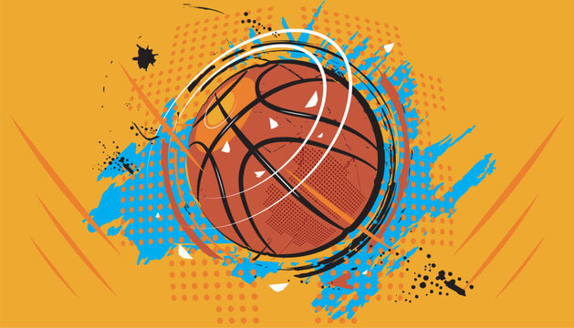 Fototapeta Basketball pop art design- vector illustration.