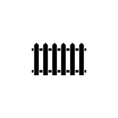 Outline classic wood fence icon for web design isolated on white background