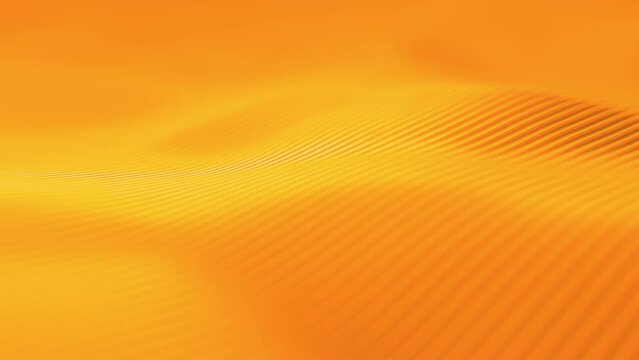 Wavy Abstract background with Silk wavy material Orange color, Footage of Style vibrant elegance texture for Wallpaper or Presentation in 4k.