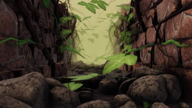 Ivy Vine Background in a 3D animation
