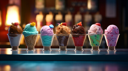 ice cream in a glass, AI Generated