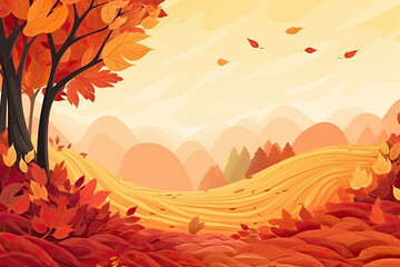 Abstract autumn background, autumn landscape