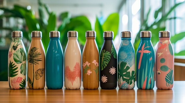 A stylish and eco-friendly water bottles. AI generated