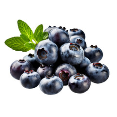 blueberries isolated on transparent background
