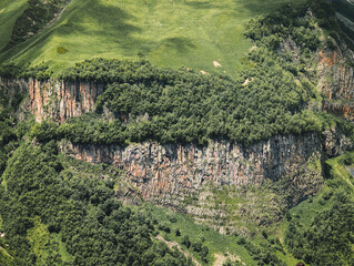 Rocky mountain slope in summer