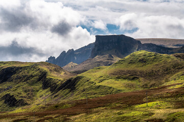 Stunning panorama, view of Scottish landscape, Highlands, Scotland, Isle of Sky
